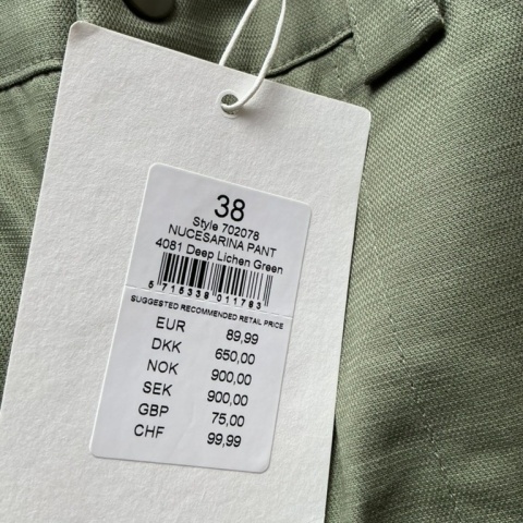 Metka spodni damskich cargo khaki, rozmiar 38